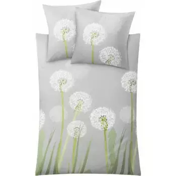 Постельное белье Kleine Wolke «Бельфиоре», с одуванчиками, серый