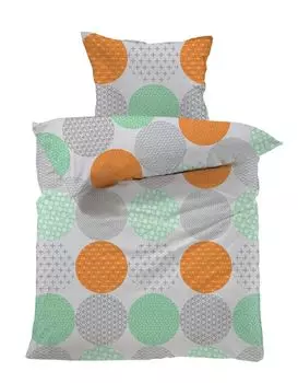 Постельное белье Лавеа Текстурные круги, светлые, 135 х 200см + 80 х 80см B&D Textiles