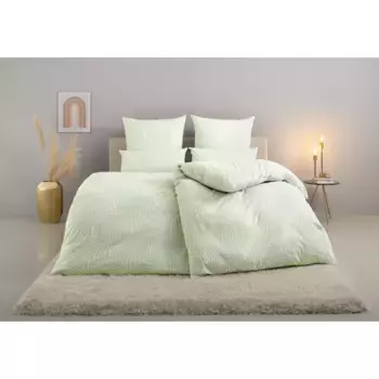 Постельное белье «Леоник» Матильда в размерах. 135х200 или 155х220 см", постельное белье из хлопка, постельное белье со скандинавским дизайном Leonique, цвет seegrn