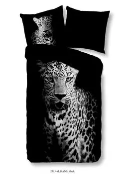 Постельное белье «Леопардовый» - 135х200 см - 100% микрофибра Muller Textil, черный