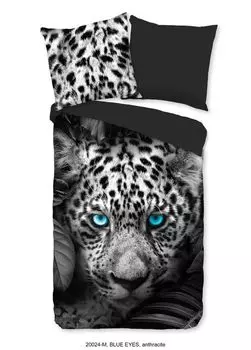 Постельное белье «Леопардовый» - 135х200 см - 100% микрофибра Muller Textil, серый