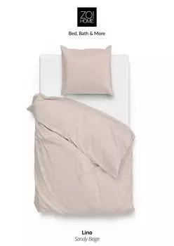Постельное белье Lino 155 Бежевый Песок HNL Living