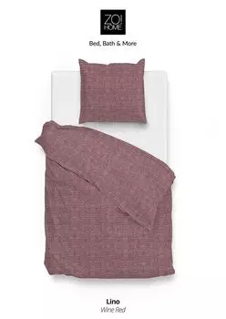 Постельное белье Lino 200 Вино Красное HNL Living