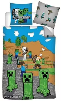 Постельное белье Майнкрафт двухстороннее 140х200 Aymax