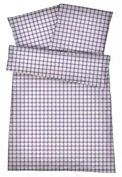 Постельное белье Mako перкаль 135х200 см - 5 ячеек - фиолетовый из 100% хлопка Carpe Sonno
