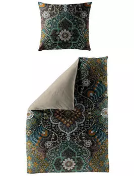 Постельное белье мако-сатин Bierbaum, зеленый