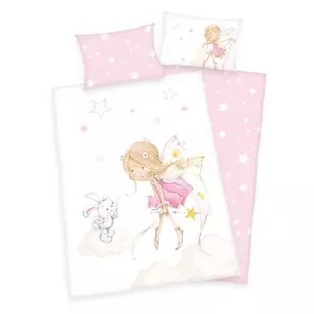 Постельное белье «Маленькая Фея (babybest)» / детское постельное белье / постельное белье для малышей, 100% хлопок (фланель), 40х60 см + 100х135 см, Цвет: зеленый Herding