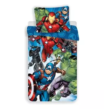 Постельное белье Marvel Avengers, подушка, пуховое одеяло 135x200 Disney