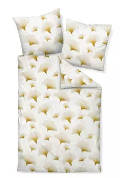 Постельное белье Moments Makosatin Janine, желтый/белый