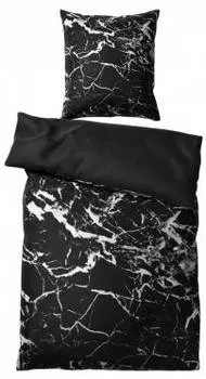 Постельное белье мрамор 135 х 200 см. Sanilo, черный
