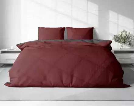 Постельное белье One-Home, бордовый