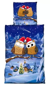 Постельное белье One-Home, синий