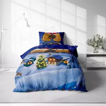 Постельное белье One-Home, синий