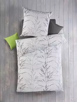 Постельное белье Optidream Renforc 135 х 200 см, пододеяльник 135 х 200 см, наволочка 80 х 80 см Gracia белый/светло-серый