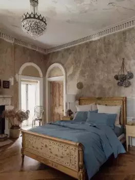 Постельное белье Piglet in Bed Washed Cotton Percale, цвет cove blue