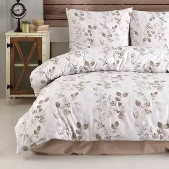 Постельное белье Пододеяльник 135х200 см, наволочка 80х80 см Комплект постельного белья из 2 предметов постельное белье - комплект хлопок ренфорсе на молнии Buymax, белый