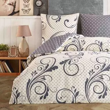 Постельное белье Пододеяльник 155х220 см, наволочка 80х80 см Комплект постельного белья из 2 предметов постельное белье - комплект хлопок Renforcee на молнии Buymax, бежевый