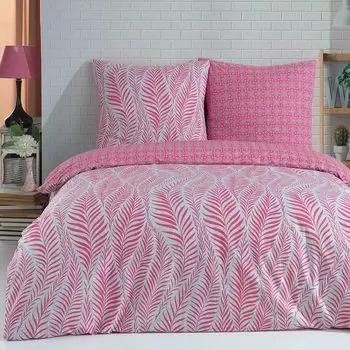 Постельное белье Пододеяльник 200х200 см, наволочка 80х80 см Комплект постельного белья из 3 предметов постельное белье - комплект хлопок Renforcee на молнии Buymax, бордовый