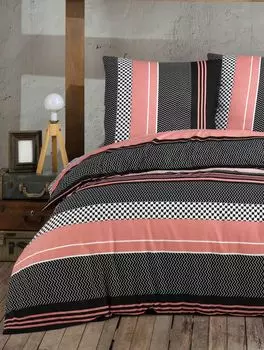 Постельное белье Пододеяльник 200х220 см, 2 наволочки 80х80 см Комплект постельного белья из 3-х пододеяльников - комплект хлопок ренфорсе на молнии Buymax, черный