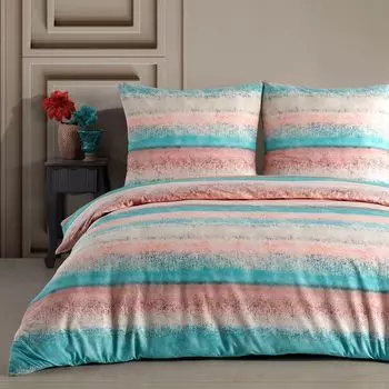 Постельное белье Пододеяльник 200х220 см, 2 наволочки 80х80 см Комплект постельного белья из 3-х пододеяльников - комплект хлопок ренфорсе на молнии Buymax, розовый