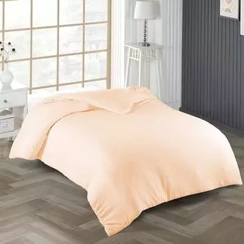 Постельное белье пододеяльник 220х240 см однотонный 100% хлопок бежевый livessa