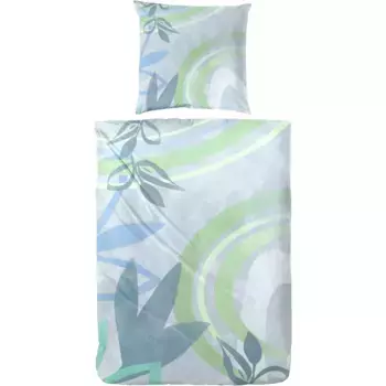 Постельное белье Primera «Арт Деко» с крупным принтом, серый/зеленый