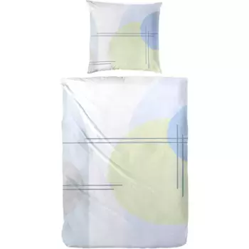Постельное белье Primera «Баухауз» с графическим принтом, синий/зеленый
