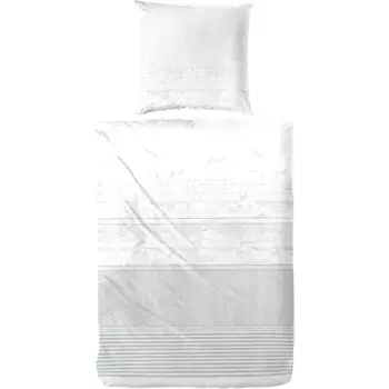 Постельное белье Primera «Beach Chair», с надписью, белый/серый