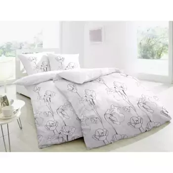 Постельное белье Primera «Дафне» с нежными цветами, белый/розовый