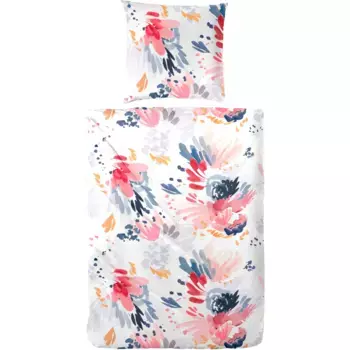 Постельное белье Primera «Фольклор» в акварельном исполнении, белый/красный/синий