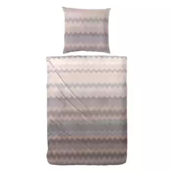 Постельное белье Primera «Изысканное фланелевое постельное белье Zick Zag» с захватывающим видом, цвет braun-grau