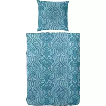 Постельное белье Primera «Ледяной цветок» с абстрактным цветочным узором, зеленый/синий