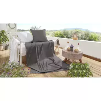 Постельное белье Primera «Летний комплект Stone-Washed, наволочка + ткань», (2 шт.), идеальное решение для жарких ночей, антрацит