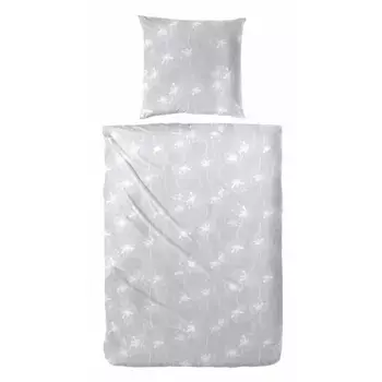 Постельное белье Primera «Магна» в цветочном дизайне, серый/белый