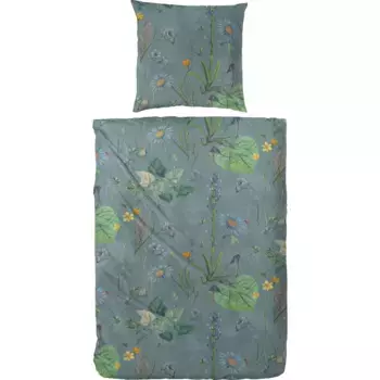 Постельное белье Primera «Мако-Сатин постельное белье Ботаника», в насыщенных зеленых тонах, зеленый/темно-зеленый