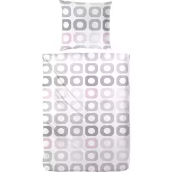 Постельное белье Primera «Мое», с рисунком, белый/серый