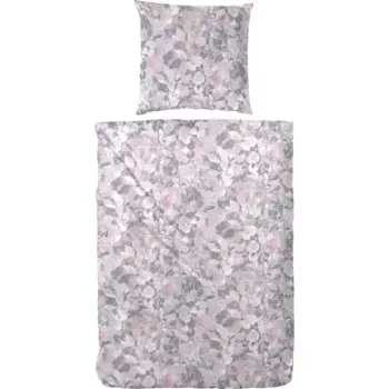 Постельное белье Primera «Осенний отпуск» с осенними листьями, розовый/серый