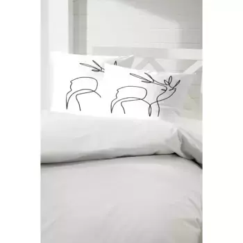 Постельное белье Primera «Пабло Пикасноу» с абстрактным оленем, белый/черный