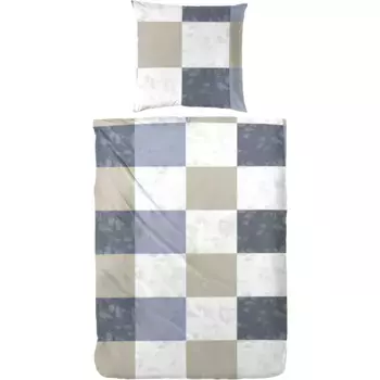 Постельное белье Primera «Перкаль постельное белье Гамбит», в современную клетку, цвет blau-braun