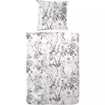 Постельное белье Primera «Постельное белье Мако-Сатин Левин», с экстравагантными цветочными принтами, серо-коричневый