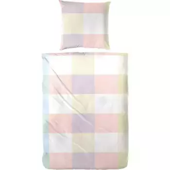 Постельное белье Primera «Постельное белье Primera Renforce Candy Blocks», с ярким клетчатым узором, розовый