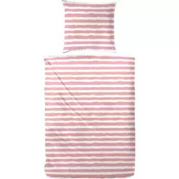 Постельное белье Primera «Постельное белье из хлопка в однотонную полоску» с современным узором в полоску, красный
