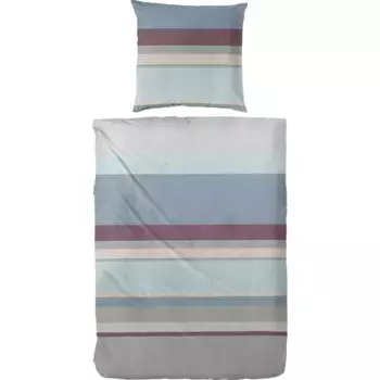 Постельное белье Primera «Постельное белье из драгоценной фланели Clarity», серый/синий/темно-розовый