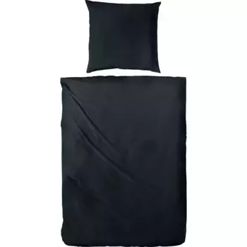 Постельное белье Primera» сатин Uni люкс в размере. 135x200, 155x220 или 200x200 см", постельное белье из хлопка, однотонное постельное белье на молнии, черный