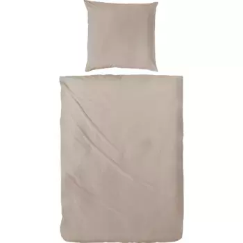 Постельное белье Primera» сатин Uni люкс в размере. 135x200, 155x220 или 200x200 см", постельное белье из хлопка, однотонное постельное белье на молнии, серо-коричневый
