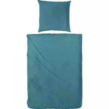 Постельное белье Primera» сатин Uni люкс в размере. 135x200, 155x220 или 200x200 см", постельное белье из хлопка, однотонное постельное белье на молнии, цвет smaragd