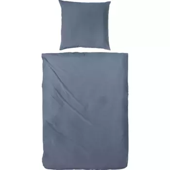 Постельное белье Primera» сатин Uni люкс в размере. 135x200, 155x220 или 200x200 см", постельное белье из хлопка, однотонное постельное белье на молнии, цвет Denim