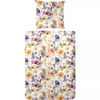 Постельное белье Primera Сатиновое постельное белье Primera Mako Виола с ярким цветочным узором, желтый