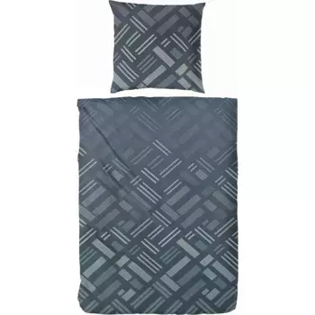 Постельное белье Primera "Сатиновое постельное белье "Ретро"", со структурами тетрис, напоминающими о детстве, зеленый/розовый/голубой/серый