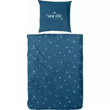 Постельное белье Primera «Sealife» с морскими мотивами, синий/белый